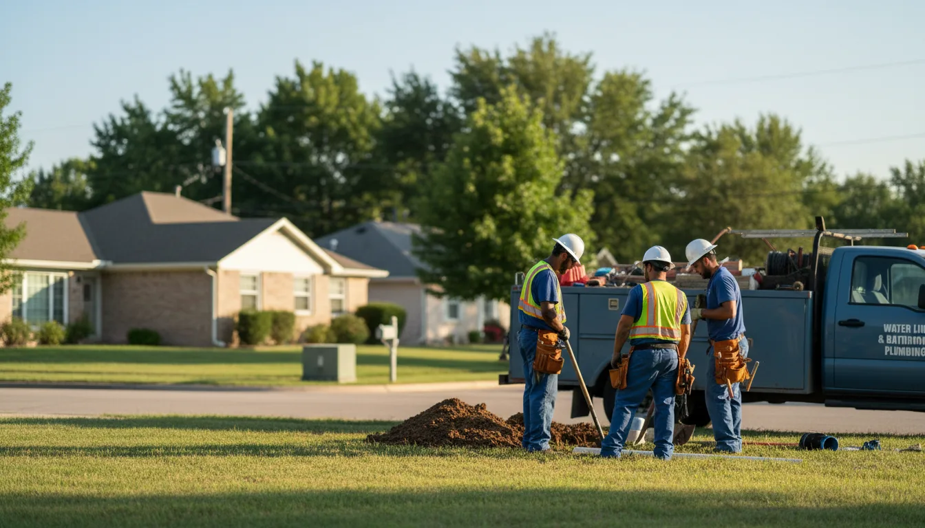 Residential water line and bathroom plumbing service in Ness City, KS